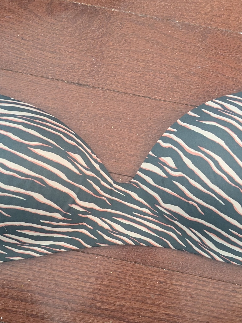 Victoria's Secret Bandeau Bra in Black, White, Pink & Cream Zebra Print